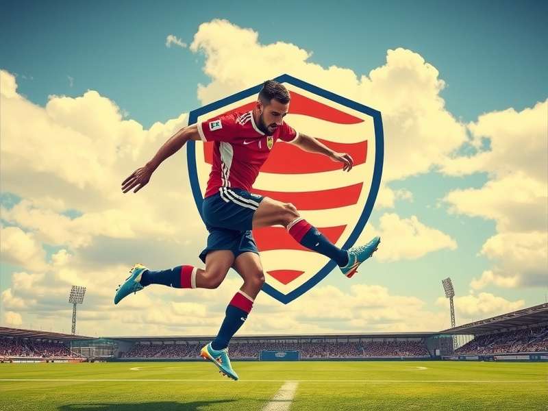 Young football players in a match